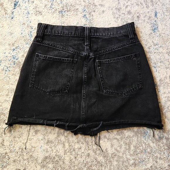Madewell Women's Size 26 Black‎ Denim Mini Skirt - Picture 3 of 3